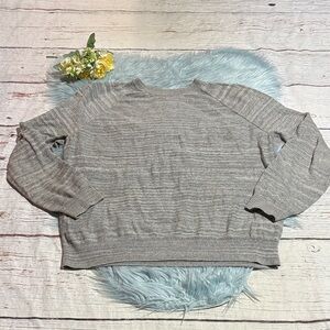 J. Crew Factory Heather Gray Cotton Sweater sz L